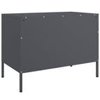 Meuble TV en Métal Gris Acier - 68 cm-Mon Meuble TV-Blanc-1-8