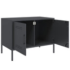 Meuble TV en Métal Gris Acier - 68 cm-Mon Meuble TV-Blanc-1-9