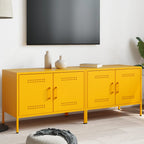 Meuble TV en Métal Gris Acier - 68 cm-Mon Meuble TV-Jaune-2-19