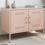 Meuble TV en Métal Gris Acier - 68 cm-Mon Meuble TV-Rose-1-13