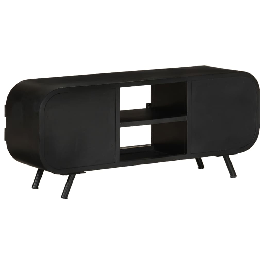 Meuble TV en Métal Noir et Bois de Récupération - 110 cm-Mon Meuble TV-Marron-110 cm-1-3