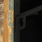 Meuble TV en Métal Noir et Bois de Récupération - 110 cm-Mon Meuble TV-Marron-110 cm-1-7