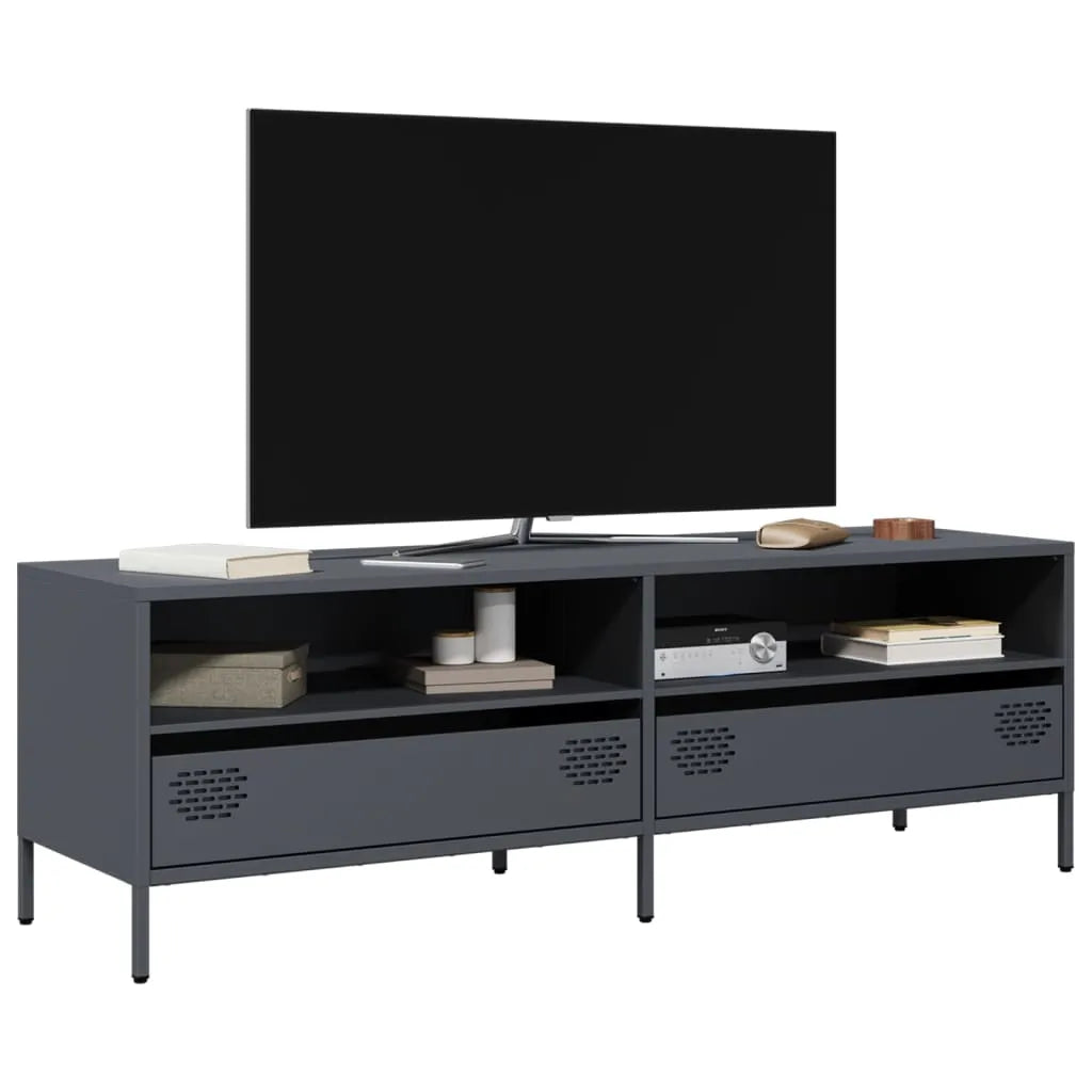 Meuble TV en Métal Rose - 135 cm-Mon Meuble TV-Anthracite-135 cm-15