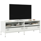 Meuble TV en Métal Rose - 135 cm-Mon Meuble TV-Blanc-135 cm-17