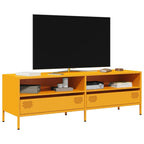 Meuble TV en Métal Rose - 135 cm-Mon Meuble TV-jaune moutarde-135 cm-13