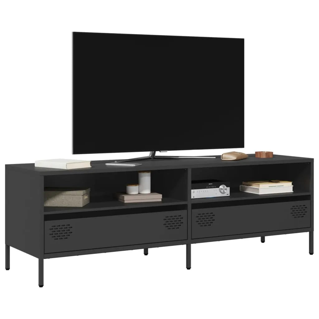 Meuble TV en Métal Rose - 135 cm-Mon Meuble TV-Noir-135 cm-14