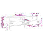 Meuble TV en Métal Rose - 135 cm-Mon Meuble TV-Rose-135 cm-12