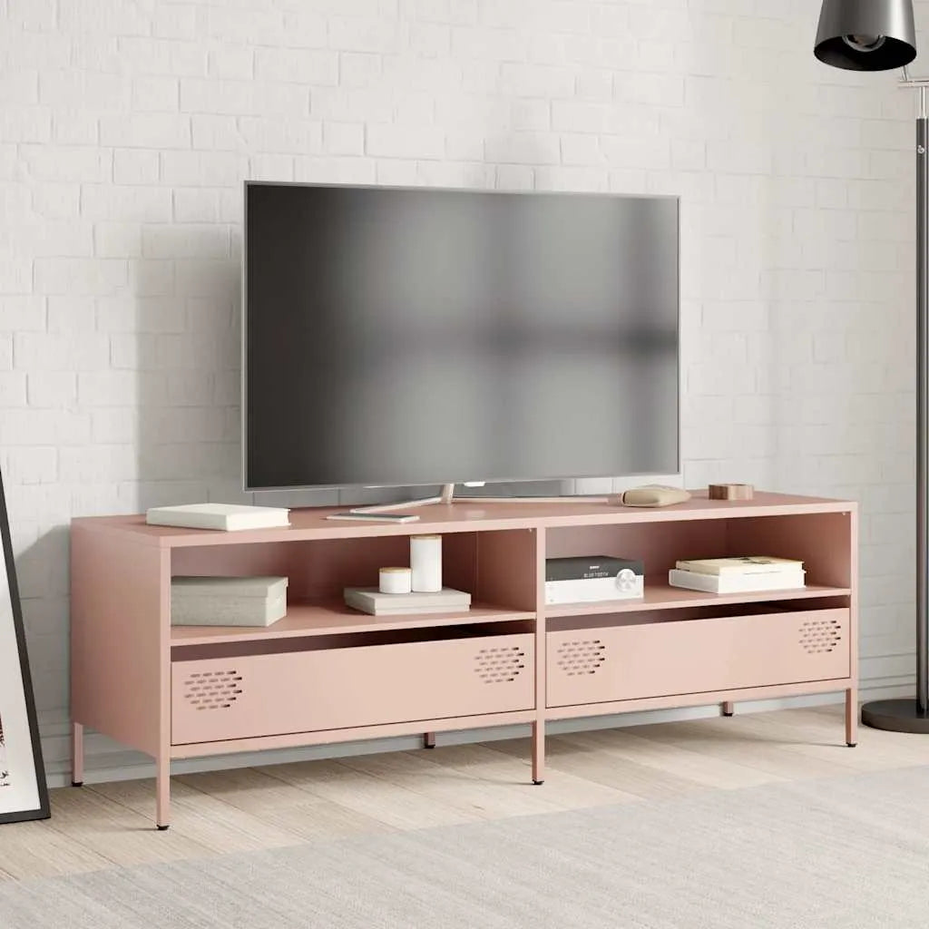 Meuble TV en Métal Rose - 135 cm-Mon Meuble TV-Rose-135 cm-2
