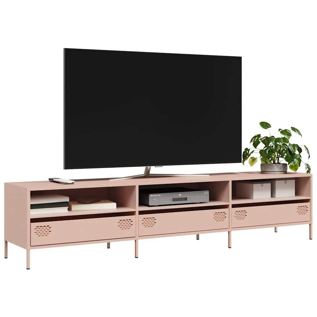 Meuble TV en Métal Rose - 135 cm-Mon Meuble TV-Rose-202 cm-20