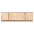 Meuble TV en Pin Massif avec Rangement - 140 cm-Mon Meuble TV-Gris-1-6