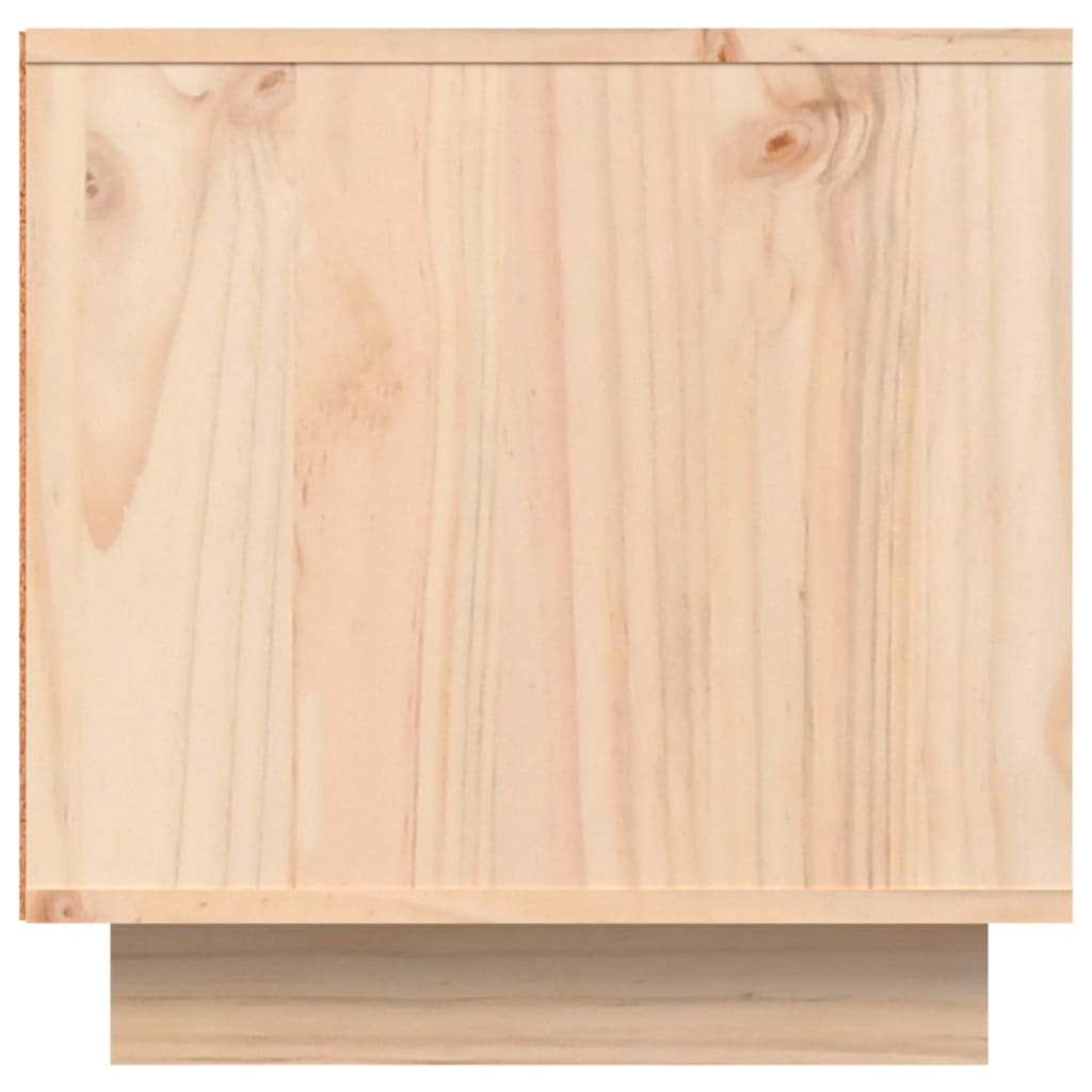 Meuble TV en Pin Massif avec Rangement - 140 cm-Mon Meuble TV-Gris-1-8