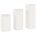 Meuble TV en Pin Massif Blanc - 3 Pièces-Mon Meuble TV-2