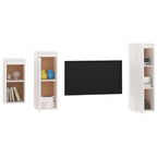 Meuble TV en Pin Massif Blanc - 3 Pièces-Mon Meuble TV-4