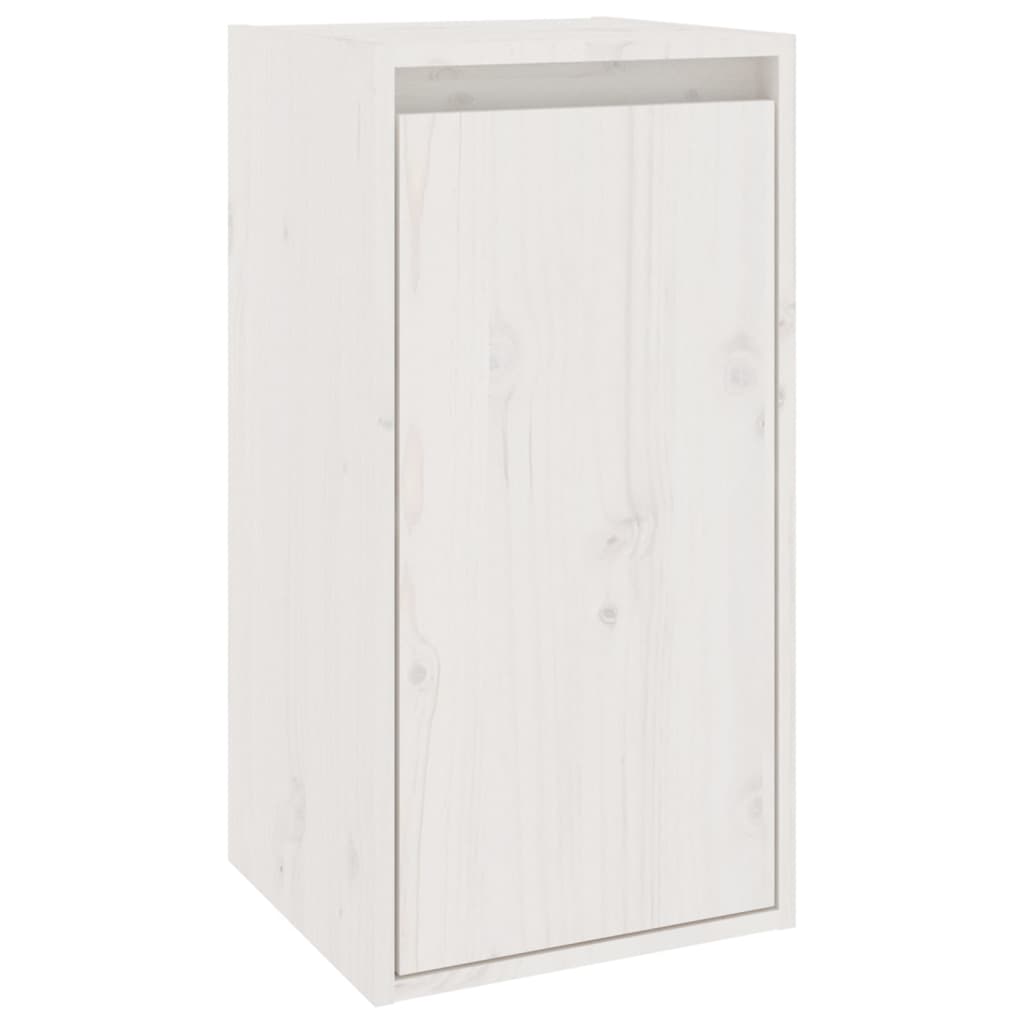 Meuble TV en Pin Massif Blanc - 3 Pièces-Mon Meuble TV-5