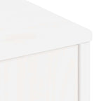 Meuble TV en Pin Massif Blanc - 79 cm-Mon Meuble TV-Blanc-avec tiroir et portes-9