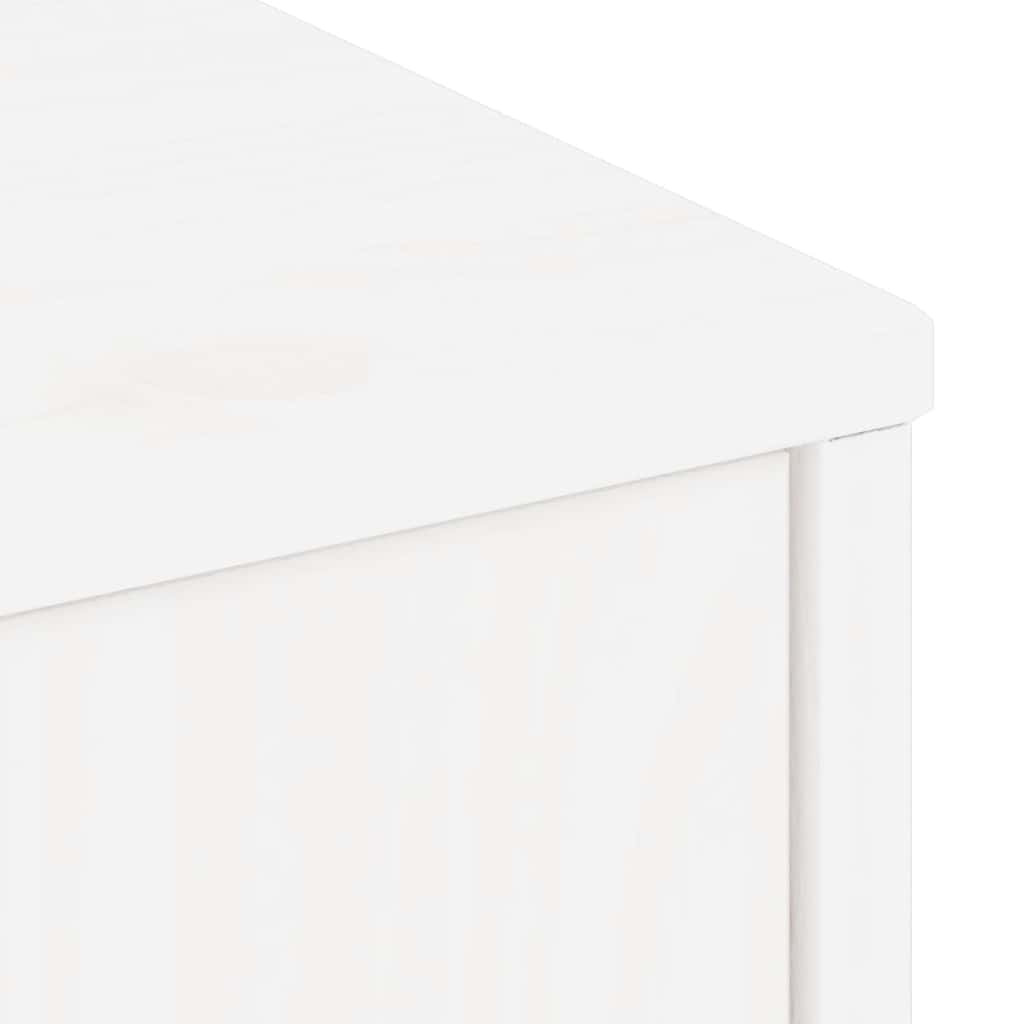 Meuble TV en Pin Massif Blanc - 79 cm-Mon Meuble TV-Blanc-avec tiroir et portes-9