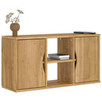 Meuble TV en Pin Massif Blanc - 79 cm-Mon Meuble TV-briwb-avec portes-13