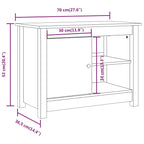 Meuble TV en Pin Massif Blanc - Largeur 70 cm-Mon Meuble TV-Naturel-1-10