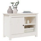 Meuble TV en Pin Massif Blanc - Largeur 70 cm-Mon Meuble TV-Naturel-1-4