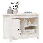 Meuble TV en Pin Massif Blanc - Largeur 70 cm-Mon Meuble TV-Naturel-1-5