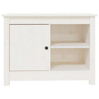 Meuble TV en Pin Massif Blanc - Largeur 70 cm-Mon Meuble TV-Naturel-1-6