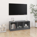 Meuble TV en Pin Massif Gris - 104 cm-Mon Meuble TV-Gris-2