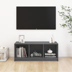 Meuble TV en Pin Massif Gris - 104 cm-Mon Meuble TV-Gris-3