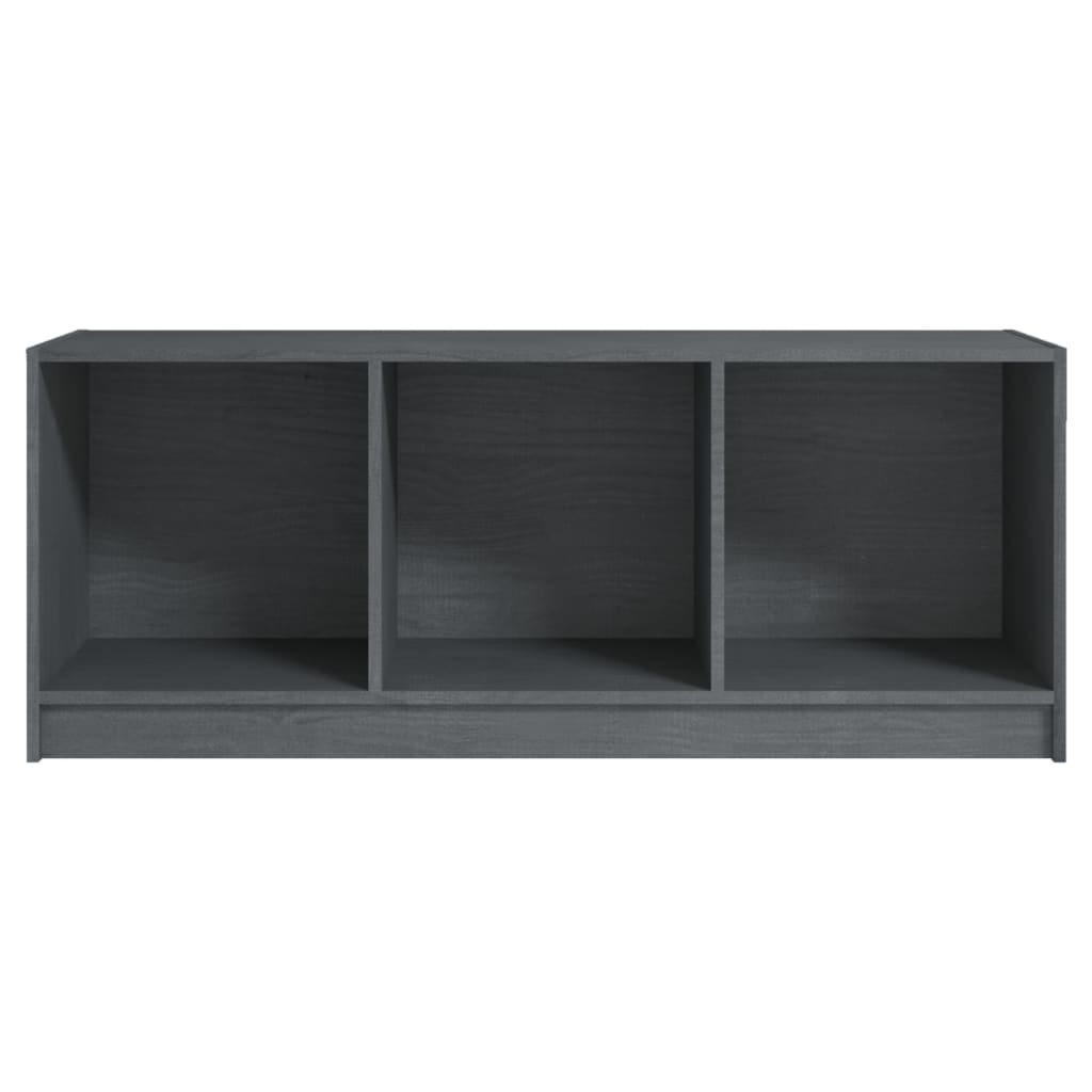 Meuble TV en Pin Massif Gris - 104 cm-Mon Meuble TV-Gris-5