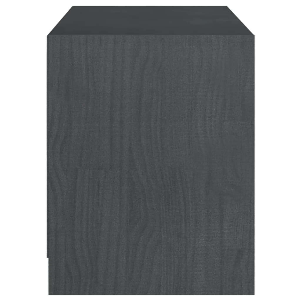Meuble TV en Pin Massif Gris - 104 cm-Mon Meuble TV-Gris-6