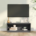 Meuble TV en Pin Massif Gris - 90 cm-Mon Meuble TV-Gris-2