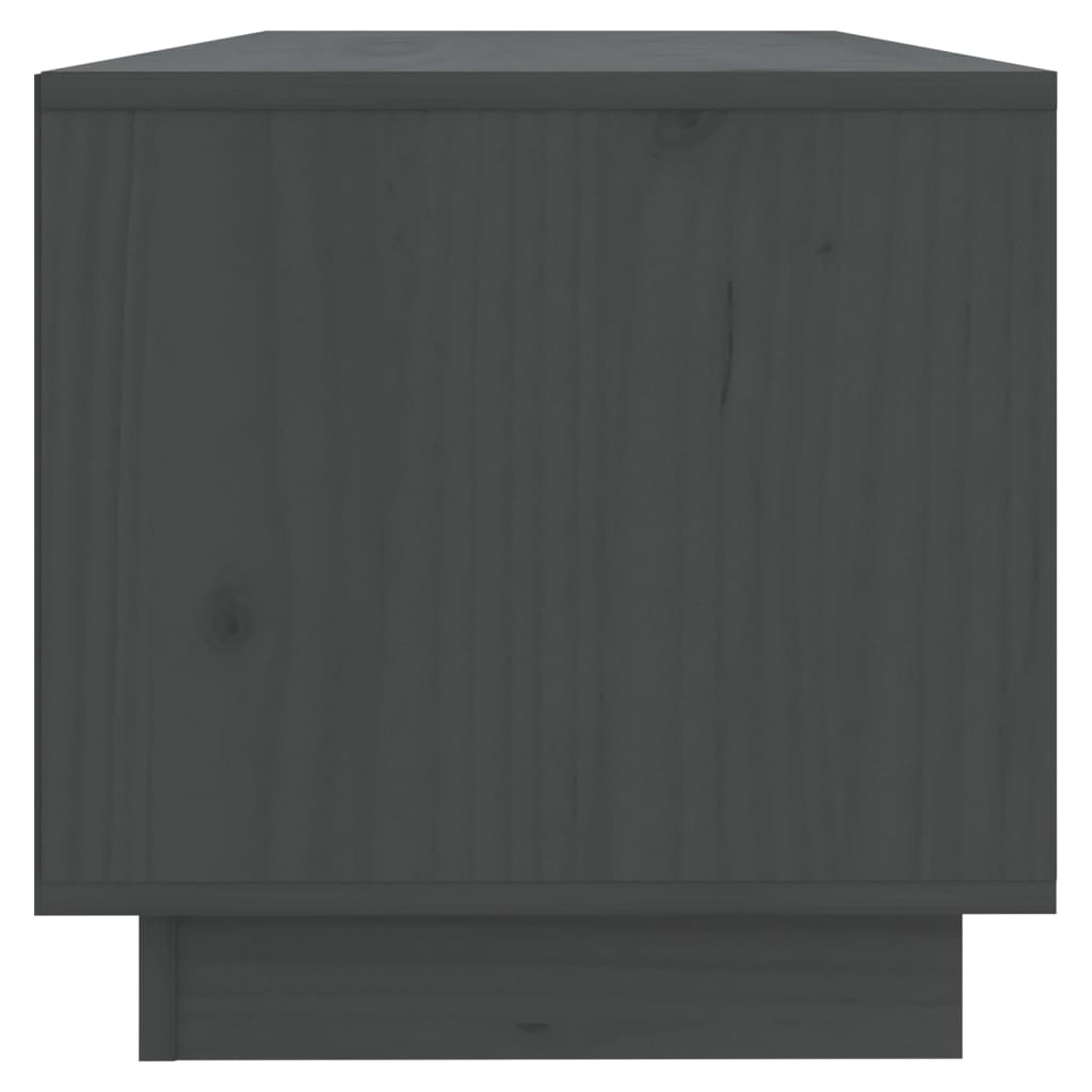 Meuble TV en Pin Massif Gris - 90 cm-Mon Meuble TV-Gris-4