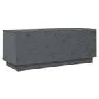 Meuble TV en Pin Massif Gris - 90 cm-Mon Meuble TV-Gris-5