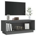 Meuble TV en Pin Massif Gris - 90 cm-Mon Meuble TV-Gris-6