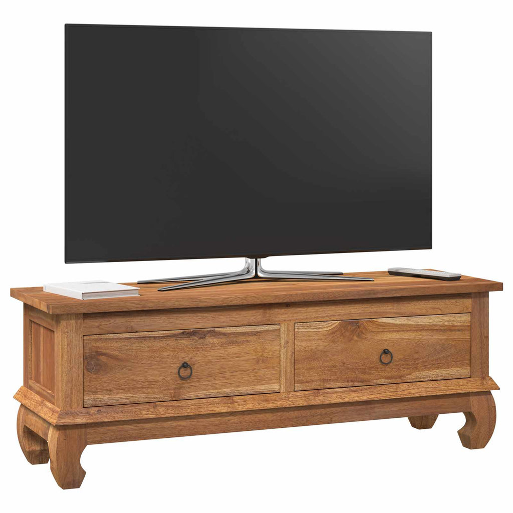 Meuble TV en Teck Massif - 110 cm-Mon Meuble TV-3