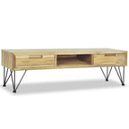 Meuble TV en Teck Massif - 120 cm-Mon Meuble TV-1