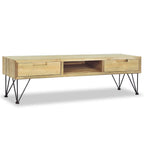 Meuble TV en Teck Massif - 120 cm-Mon Meuble TV-2