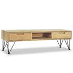 Meuble TV en Teck Massif - 120 cm-Mon Meuble TV-3