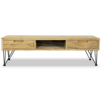 Meuble TV en Teck Massif - 120 cm-Mon Meuble TV-6