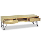 Meuble TV en Teck Massif - 120 cm-Mon Meuble TV-7