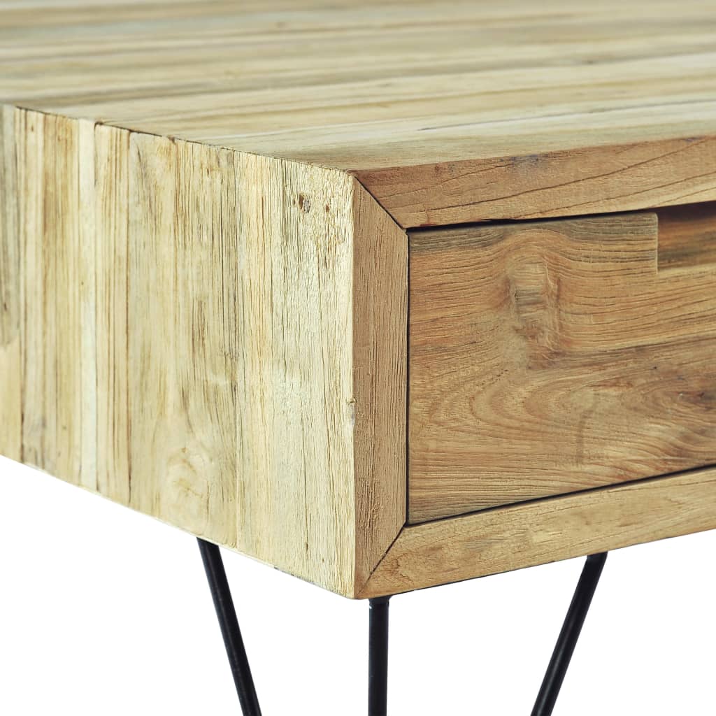 Meuble TV en Teck Massif - 120 cm-Mon Meuble TV-8