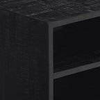 Meuble TV en Teck Massif et Noir - 112 cm-Mon Meuble TV-6