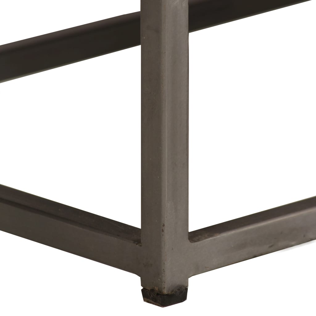 Meuble TV en Teck Recyclé et Acier - 120 cm-Mon Meuble TV-11