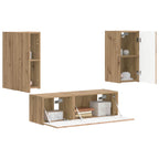 Meuble TV Étagère Murale Couleur Chêne Artisanal - 4 Pièces-Mon Meuble TV-chêne artisanal-3