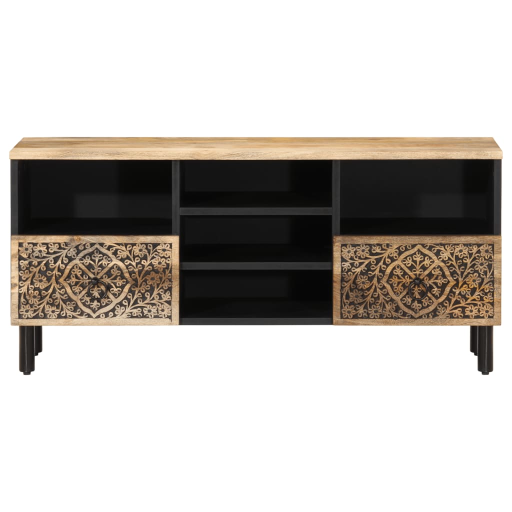 Meuble TV Fer Forgé et Bois de Manguier - 100 cm-Mon Meuble TV-5