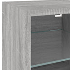 Meuble TV Flottant Gris Effet Sonoma - 2 Pièces-Mon Meuble TV-30 cm-30 cm-1-11
