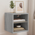 Meuble TV Flottant Gris Effet Sonoma - 2 Pièces-Mon Meuble TV-30 cm-30 cm-1-13
