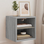Meuble TV Flottant Gris Effet Sonoma - 2 Pièces-Mon Meuble TV-30 cm-30 cm-1-13
