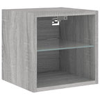 Meuble TV Flottant Gris Effet Sonoma - 2 Pièces-Mon Meuble TV-30 cm-30 cm-1-7