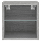 Meuble TV Flottant Gris Effet Sonoma - 2 Pièces-Mon Meuble TV-30 cm-30 cm-1-8