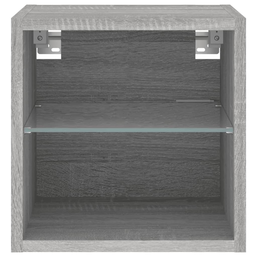 Meuble TV Flottant Gris Effet Sonoma - 2 Pièces-Mon Meuble TV-30 cm-30 cm-1-8